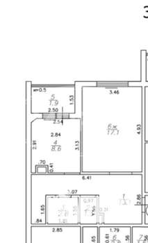 1-к квартира, вторичка, 43м2, 3/9 этаж