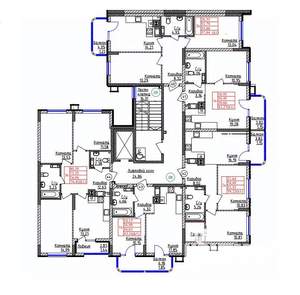3-к квартира, строящийся дом, 75м2, 2/9 этаж