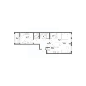 2-к квартира, вторичка, 70м2, 2/8 этаж