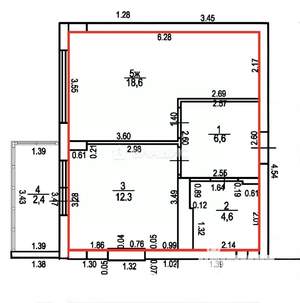 1-к квартира, вторичка, 47м2, 9/10 этаж