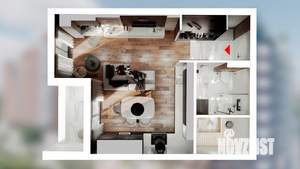 1-к квартира, вторичка, 42м2, 6/13 этаж
