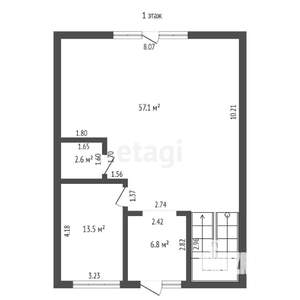 4-к квартира, вторичка, 163м2, 1/2 этаж