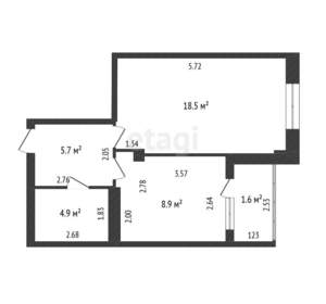 1-к квартира, вторичка, 38м2, 12/17 этаж