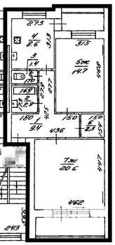 2-к квартира, вторичка, 60м2, 2/3 этаж