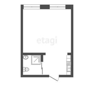 Студия квартира, вторичка, 23м2, 1/5 этаж