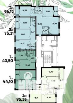 1-к квартира, вторичка, 44м2, 15/15 этаж