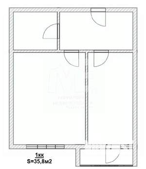 1-к квартира, вторичка, 36м2, 1/8 этаж