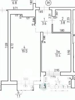 1-к квартира, вторичка, 42м2, 9/10 этаж