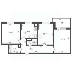 3-к квартира, вторичка, 70м2, 5/16 этаж