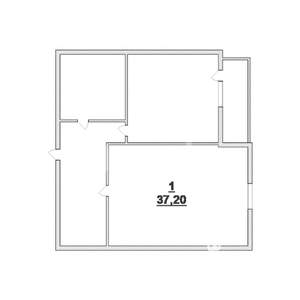 1-к квартира, вторичка, 37м2, 2/5 этаж