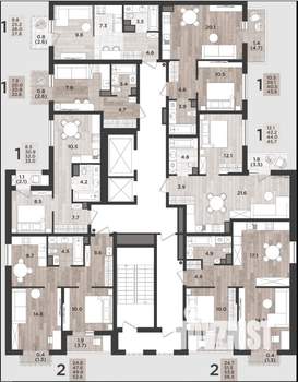 2-к квартира, вторичка, 50м2, 14/14 этаж