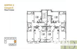 1-к квартира, вторичка, 39м2, 9/9 этаж