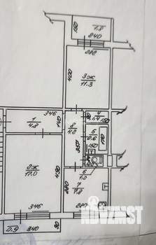 2-к квартира, вторичка, 53м2, 5/5 этаж