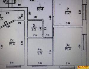 2-к квартира, вторичка, 52м2, 1/6 этаж