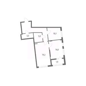 2-к квартира, вторичка, 68м2, 8/8 этаж