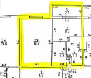 1-к квартира, вторичка, 36м2, 5/9 этаж