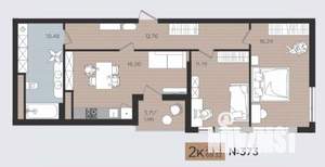 2-к квартира, строящийся дом, 69м2, 5/10 этаж