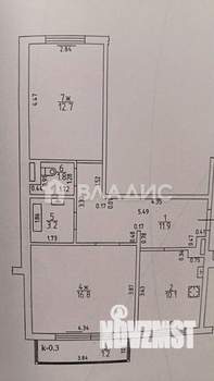 2-к квартира, вторичка, 57м2, 1/10 этаж
