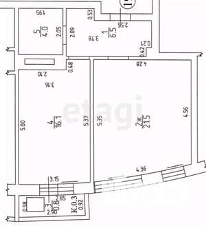 1-к квартира, вторичка, 48м2, 7/24 этаж