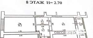 1-к квартира, вторичка, 33м2, 8/9 этаж