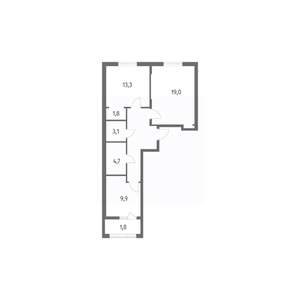 2-к квартира, вторичка, 65м2, 8/8 этаж