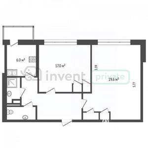 2-к квартира, вторичка, 49м2, 6/9 этаж