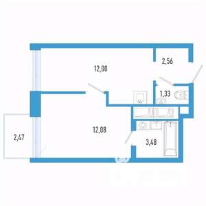 1-к квартира, вторичка, 32м2, 5/26 этаж