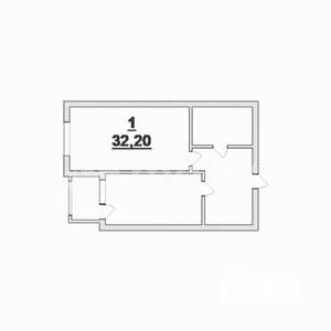 1-к квартира, вторичка, 32м2, 4/10 этаж