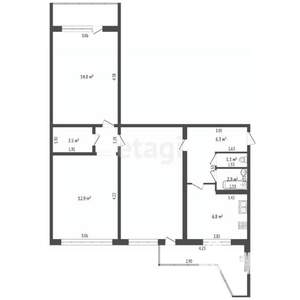 3-к квартира, вторичка, 64м2, 2/10 этаж