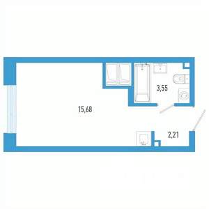 Студия квартира, вторичка, 21м2, 3/26 этаж