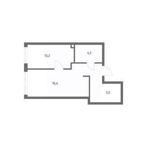 1-к квартира, строящийся дом, 40м2, 2/8 этаж