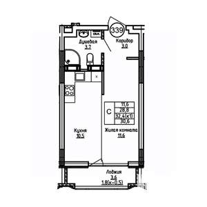 Студия квартира, вторичка, 31м2, 7/9 этаж