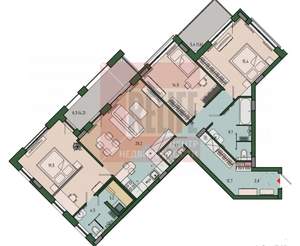 3-к квартира, вторичка, 116м2, 2/13 этаж