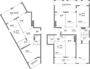 2-к квартира, вторичка, 91м2, 2/7 этаж