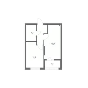 1-к квартира, вторичка, 39м2, 3/8 этаж