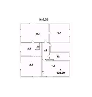 4-к квартира, вторичка, 139м2, 3/3 этаж