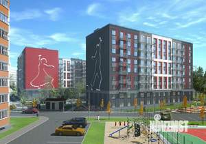 2-к квартира, строящийся дом, 58м2, 5/9 этаж