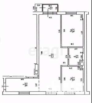 2-к квартира, вторичка, 90м2, 2/8 этаж