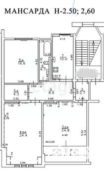 3-к квартира, вторичка, 96м2, 3/3 этаж