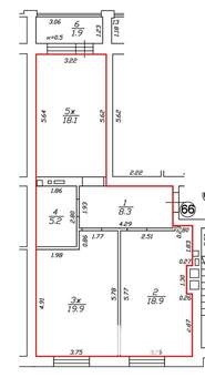2-к квартира, строящийся дом, 72м2, 4/10 этаж