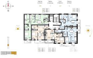 3-к квартира, строящийся дом, 86м2, 3/7 этаж
