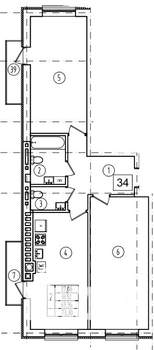 2-к квартира, строящийся дом, 70м2, 5/9 этаж
