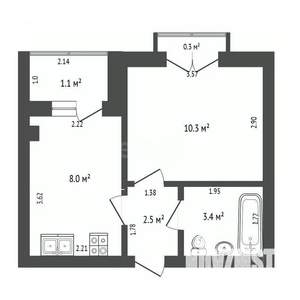 1-к квартира, вторичка, 25м2, 8/8 этаж