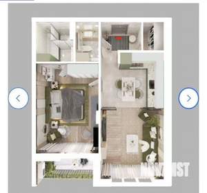 1-к квартира, вторичка, 57м2, 3/10 этаж