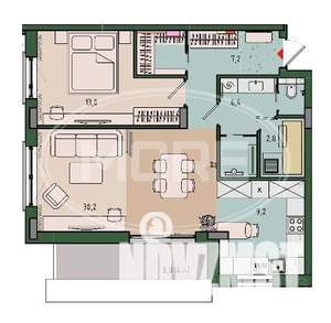 2-к квартира, вторичка, 70м2, 7/7 этаж