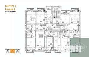 1-к квартира, вторичка, 39м2, 9/9 этаж
