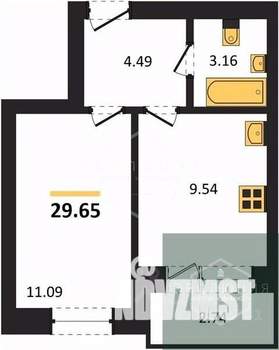 1-к квартира, вторичка, 30м2, 1/9 этаж