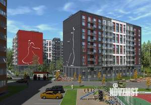 2-к квартира, строящийся дом, 56м2, 1/9 этаж