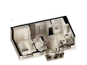 1-к квартира, вторичка, 68м2, 7/7 этаж