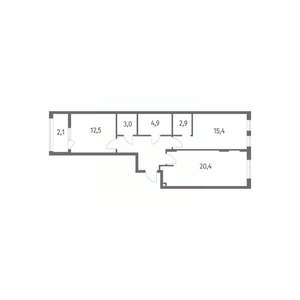 2-к квартира, строящийся дом, 71м2, 1/8 этаж